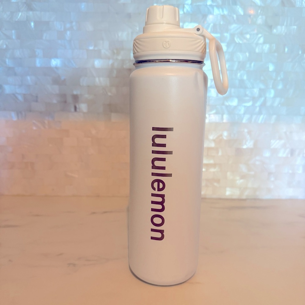 White Lululemon Back To Life Sport Bottle 24oz